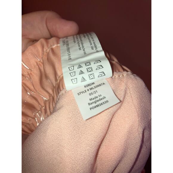 NWT Marika Light Pink Shiny Athletic Shorts Size Medium - Picture 7 of 7